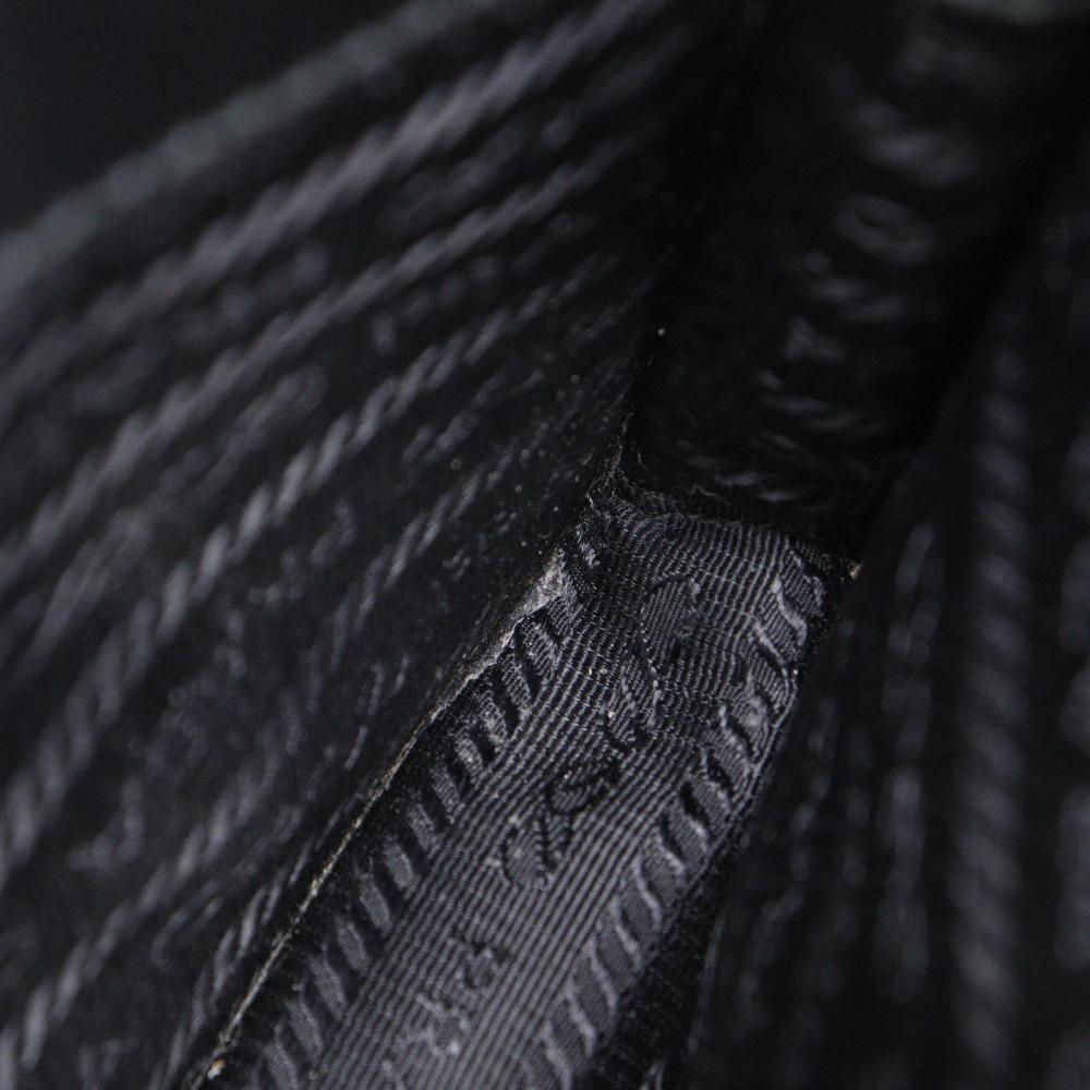 Prada Mini Shoulder Shoulder Bag Black Safiano Unisex Used