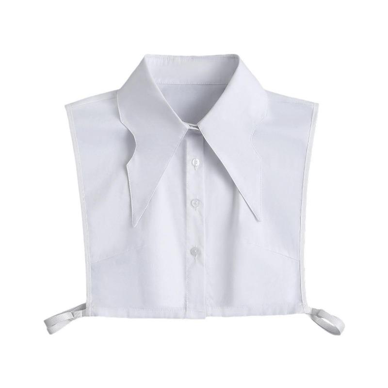 Hollow Lace Chiffon Doll Cotton Fake Collar Blouse Sweater Detachable Shirt Collar False Collar Lapel Women Top Collars Decor