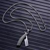 Punk Razor Blade Pendants Necklaces Gold Color Stainless Steel Chain Barber Shop Necklace for Men Jewelry