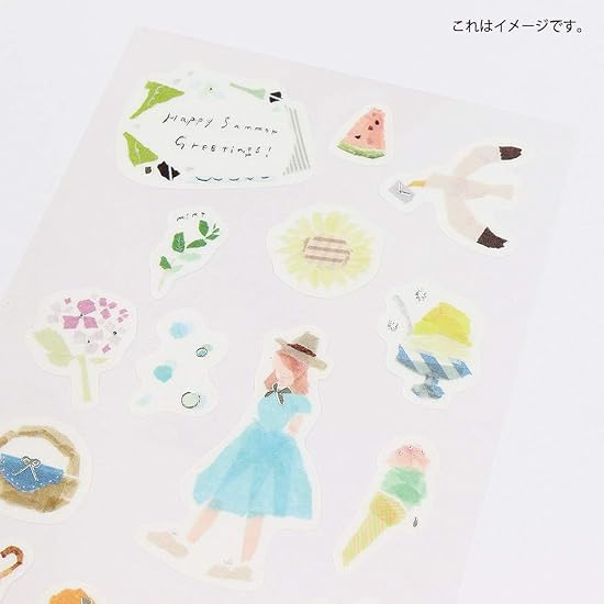 Kamiiso Sansho Made in Japan Masking Seal SAIEN Miki Tamura Masking Tape Chigiri-e (Torn Paper Art)