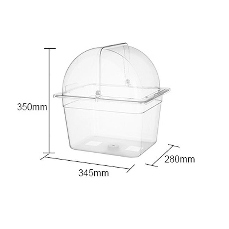 Large Transparent Food-Grade Plastic Tasting Plate with Lid
