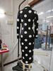 2025 European Autumn/Winter V-Neck Long Sleeve Printed Sexy Dress for Women