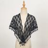 Elegant Lace Shoulder Wrap Triangular Scarf With Tassels And Flower Pattern For Women Great For Weddings And Travel