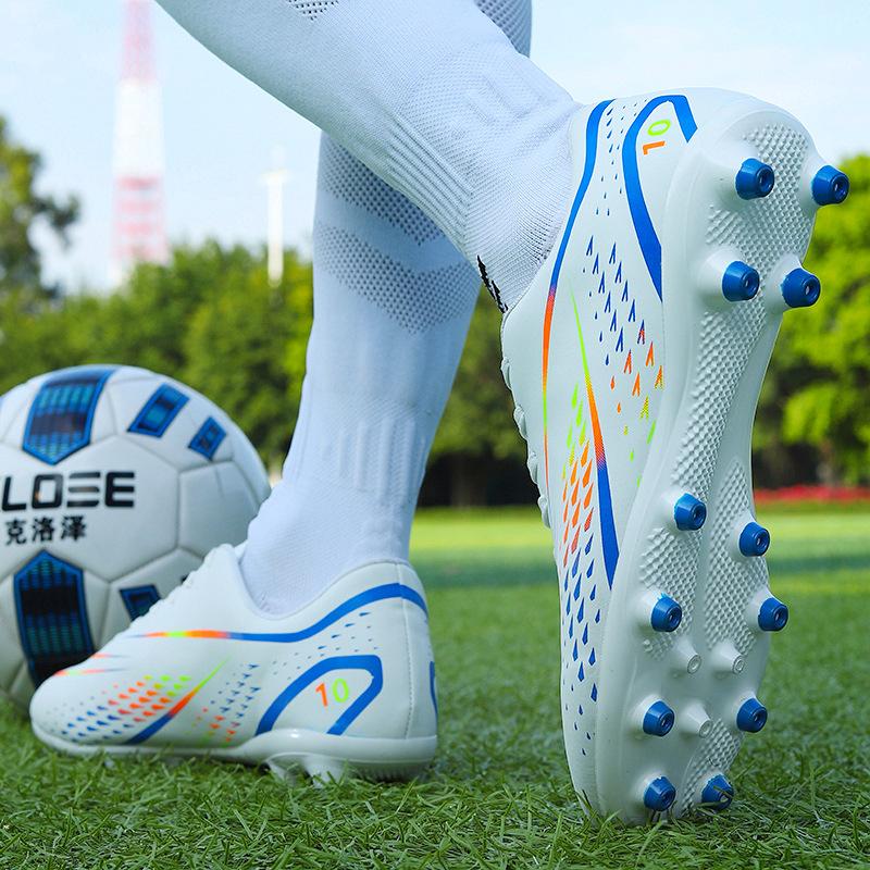 Football Shoes Boys and Girls Tf Broken Nails Artificial Turf AG Nails Youth Student Leather Foot School Training Shoes