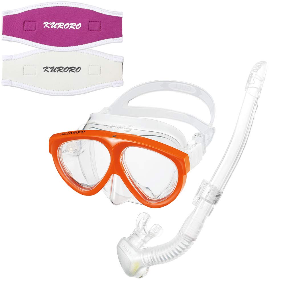 

Маска GULL Mantis 5 Silicone Neon Orange x Трубка Layla Stable Silicone Clear x Чехол для ремешка маски KURORO Pink x (Роза белая)