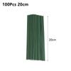 100Pcs/lot 15/20/25/30/40cm Artificial Green Flower Stems DIY Floral Material Wire Stem Handmade Flexible Iron Garden Accessoies
