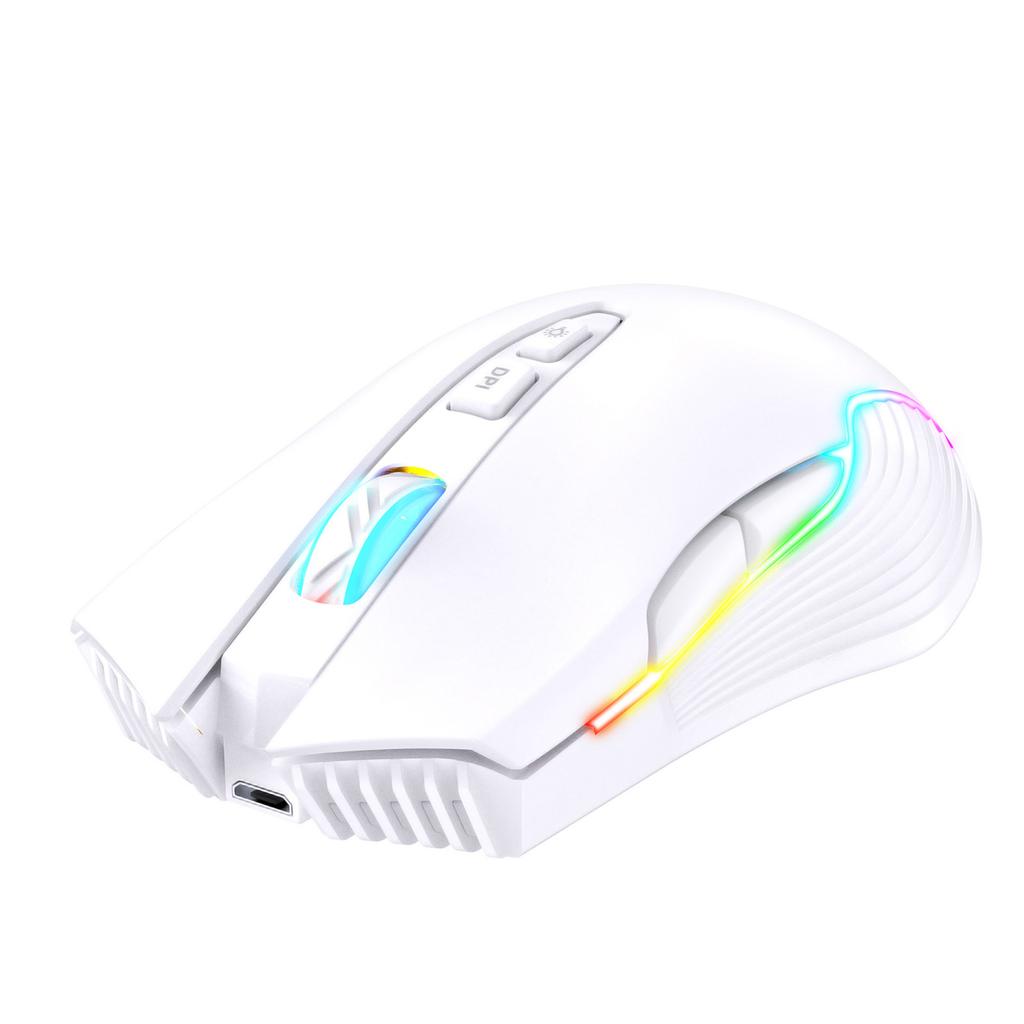 Wireless Mouse USB Rechargeable Ergonomic Wireless Gaming Mouse for Laptop PC Computer Black