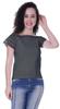Moomaya Lace Sleeve Tops For Women Plain Boat Neck Tee Shirt