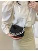 1pc New Portable Fashi Women's Crossbody Bag With Bright Diamds And Metal Chains PU Material For Dinner Parties Everyday