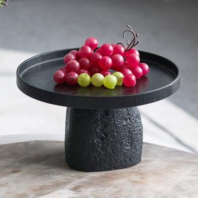 Nordischer Leichter Luxus Imitationsstein Obstteller Ornamente Minimalistischer Wabi-sabi Stil Musterzimmer Küche Schlafzimmer Massivholz Aufbewahrungsteller Zubehör