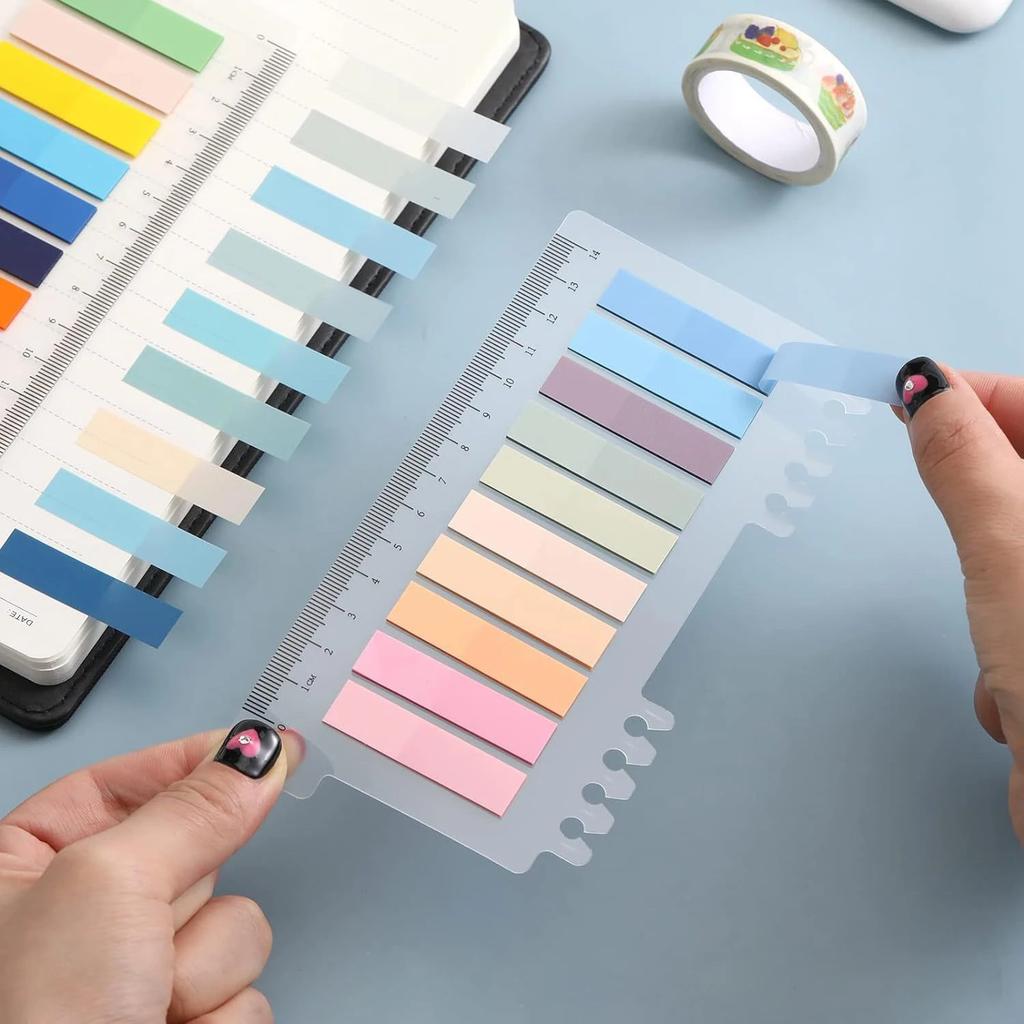 200 Sheets Transparent Sticky Notes Self-Adhesive Reading Annotation for Books Notepad Bookmarks Memo Pad Index Tabs