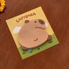 4 Pcs/Bag Durable N Times Sticky Notes Kawaii Message Paper Capybara Memo Pad  Students
