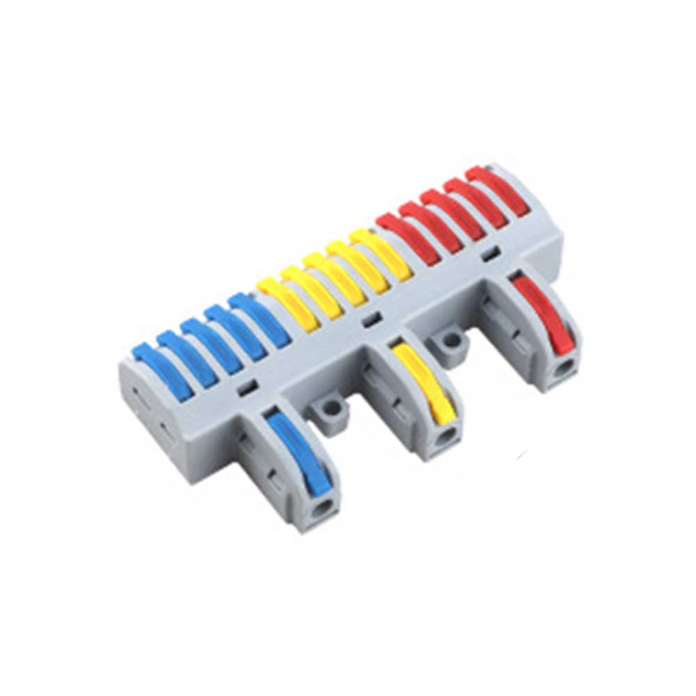 Terminal Block Kit 10pcs 3 Inputs 15 Outputs with 32A Wire Connectors Suitable for Electrical Wire Connections