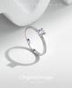 MODIAN Moissanite Engagement Ring for Women - D Color, S925 Silver, Luxury Niche Design with Shiny Pave Setting