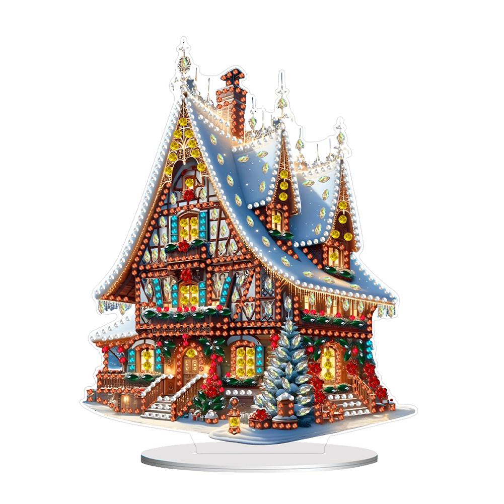 Christmas Snowman Diamond Painting Tabletop Ornaments Kit Acrylic Table Top Diamond Painting Ornament Kits Bedroom Table Decor