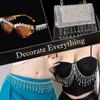 90cm Crystal Tassel Claw Chain Sewing/Glue on Rhinestone Decorative Chain Craft DIY Wedding Dress Decorative Accessories