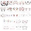 Realistic Horror Theme Face Decor Halloween Tattoo Stickers, Waterproof Scary Makeup Decals for Party, Wound Scars Temporary Scar Body Art Kids Adults