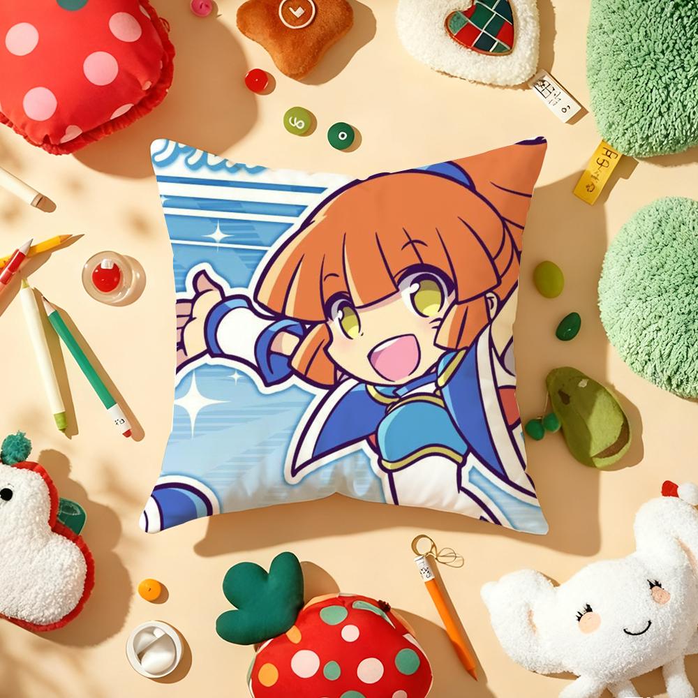 Game P-Puyo P-Pop F-Fever Anime Sig Pillow Case Plush Fabric Soft Double-Sided Printed Sofa Warm Winter Home Gift Cushion Cover