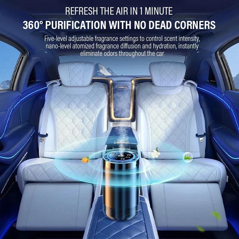 5Modes Car Air Freshener Electric Auto Aroma Diffuser Car Air Vent Essential Oil Mist Humidifier Fragrance Diffuser Aromatherapy