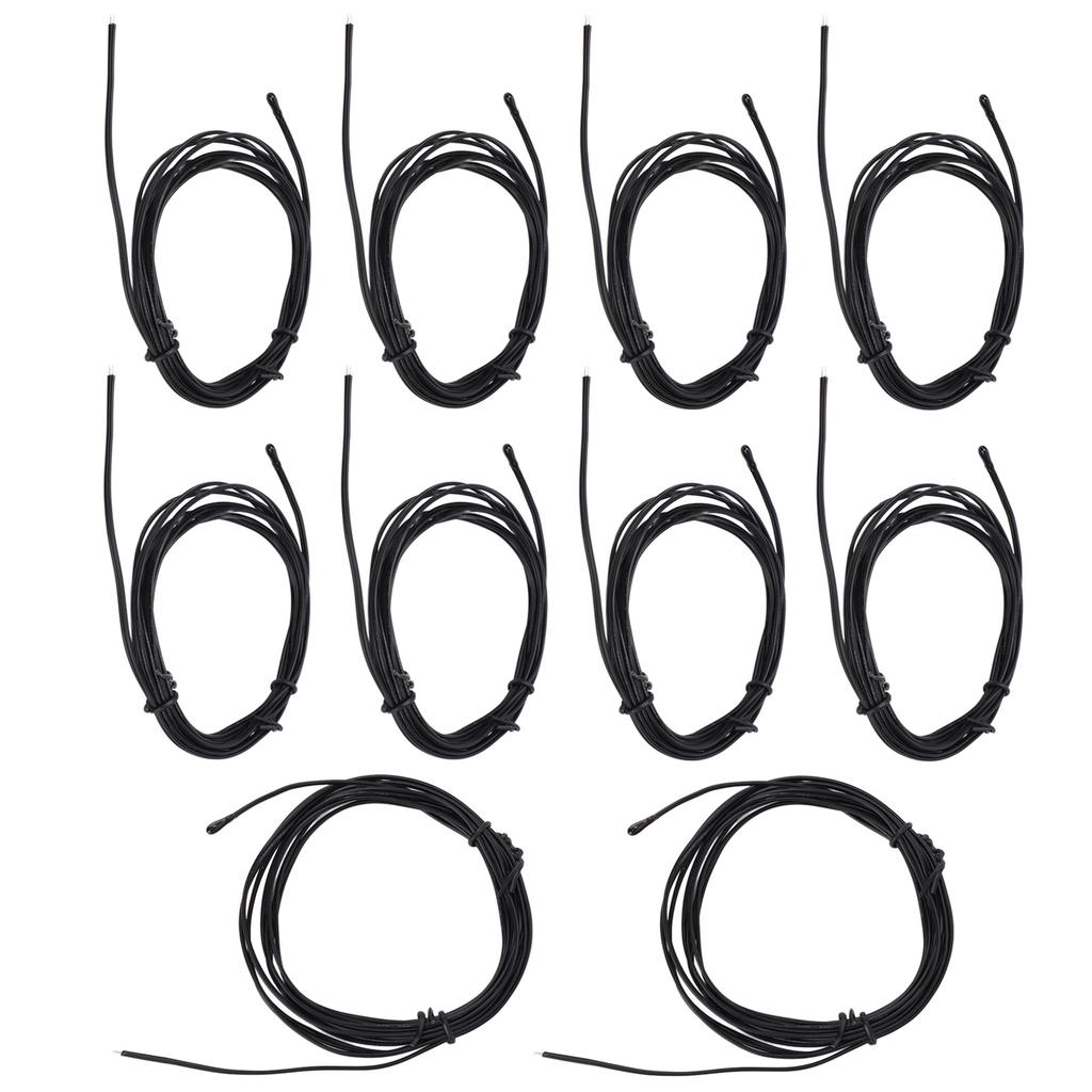 10Pcs NTC Thermistor Temperature Sensor Probe Drop Shaped Tip Epoxy Resin Connector 2meter20K B3950