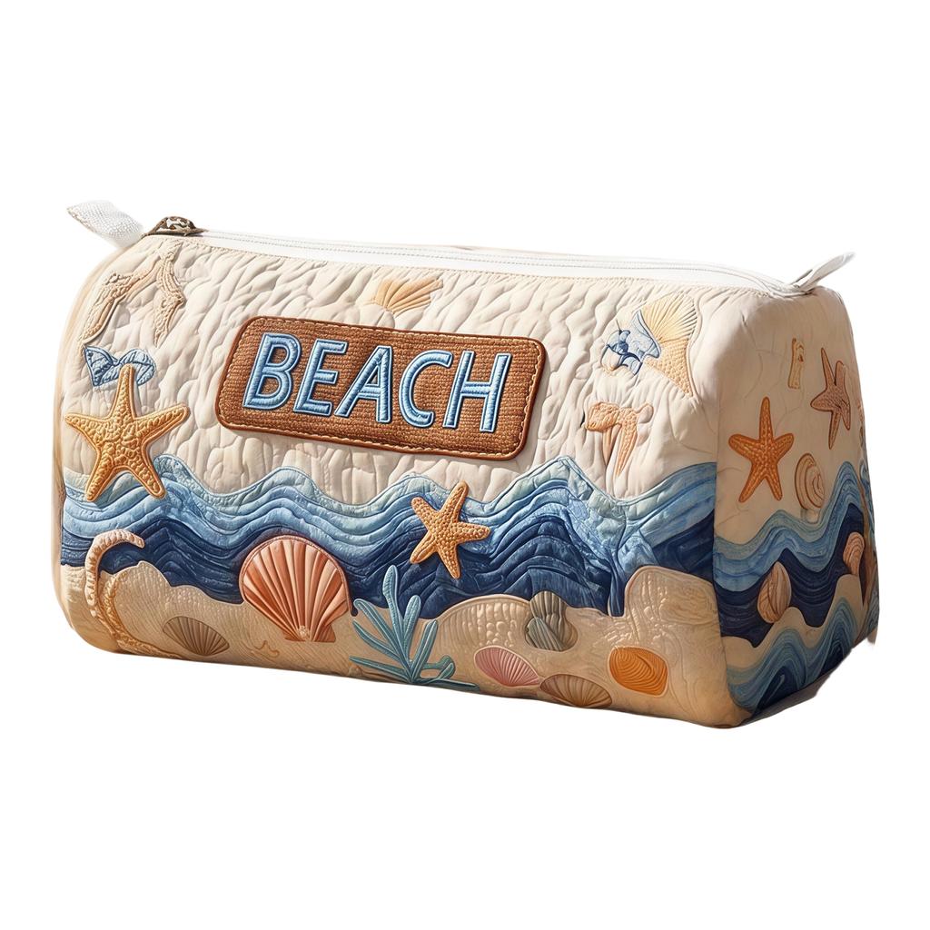 Quilted Storage Bag Cosmetic Organizer Multifunctional Travel Pouch Small Size Durable Lightweight Portable