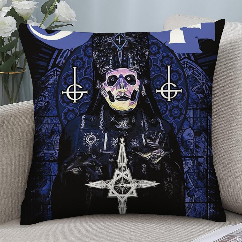 Hot G-Ghosts Band Pillow Case Short Plush Sofa Decorative Gift Home Double-sided Printing Cushion