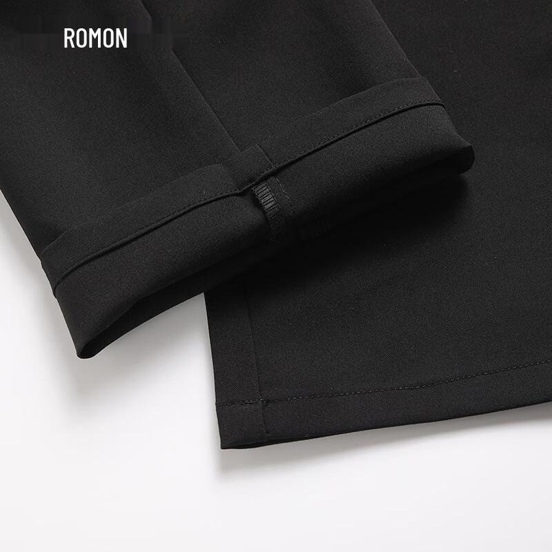 ROMON Men's Stretch Wrinkle-Free Business Casual Trousers