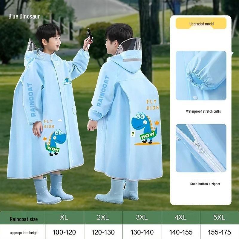Children's Raincoat for Kindergarten & Primary School Students - Space 2025 Design with Backpack Compatibility