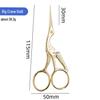 Creative Gold Crane Retro Titanium Thread Scissors for Cross Stitch and Tea Art
