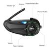 EJEAS Q8 Bluetooth 5.1 Motorcycle Helmet Headset Intercom, with EUC Remote Walkie Talkie, for 6 Riders Talking At Real Time IP67