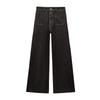 Spring New Women's Clothing Nautica Style Versatile Pocket Decoration High Waist Wide Leg Long Denim 8307049