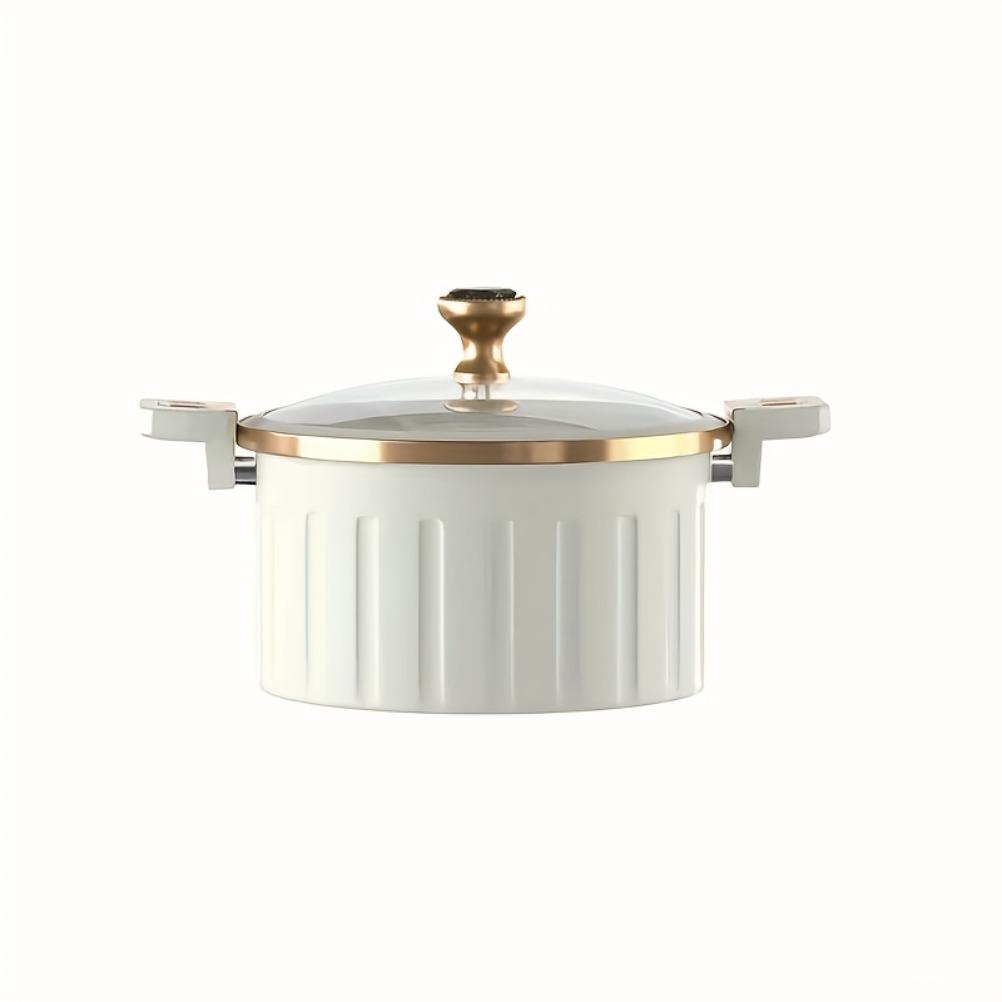 Casseroles de Cuisine en Émail Grande Capacité Double Poignée Cocotte Antiadhésive Multifonctionnelle Pot Domestique Pots Adaptés Pour La Cuisine
