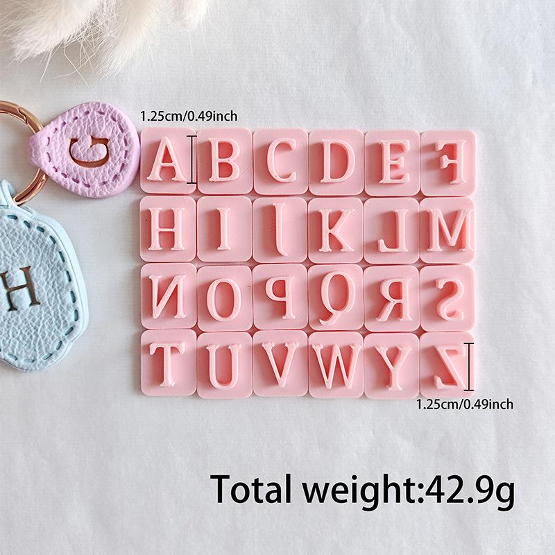 

26 Pieces/letter Set 3D Soft Pottery Clay Mold High-precision Knife Mold DIY Earring Accessories Handmade Tools