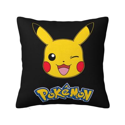 Custom Pikachus Anime Game Cushion Cover 45x45cm Polyester Cartoon Manga Throw Pillow for Sofa Car Square Pillowcase