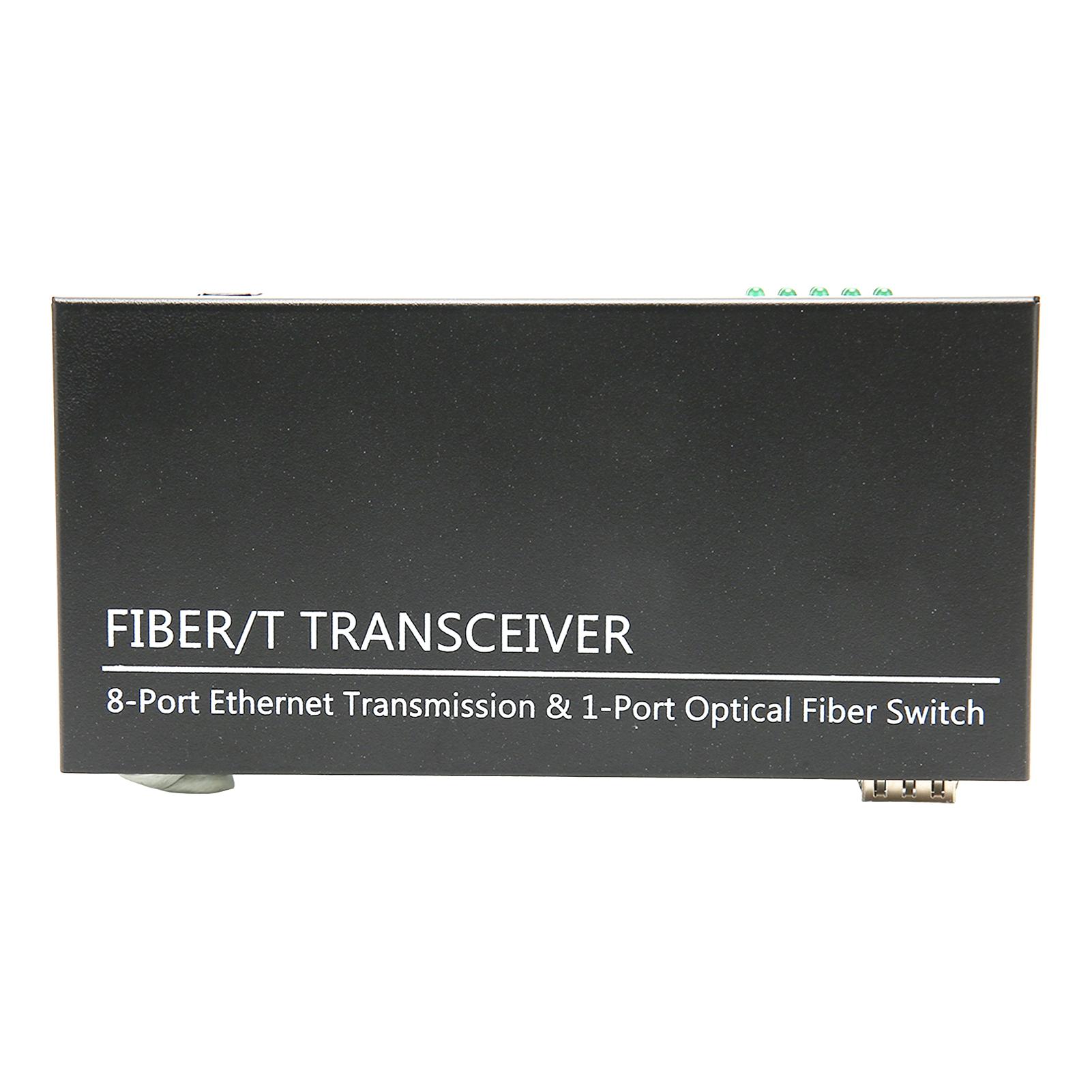 

Ethernet Fiber Media Converter 1 оптический порт 8 электрических портов 10 100M SFP оптоволоконный коммутатор US Plug