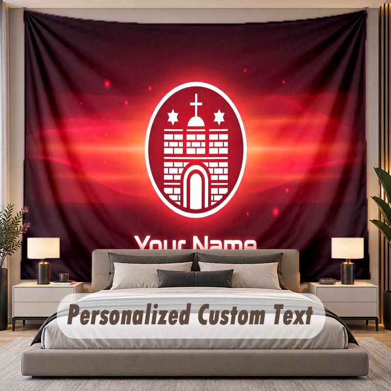 Custom Name Text Tapestry FC St. Pauli Personalized Polyester Wall Tapestry For Bedroom And Room