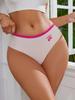 European and American women's sports underwear breathable briefs embroidered sexy