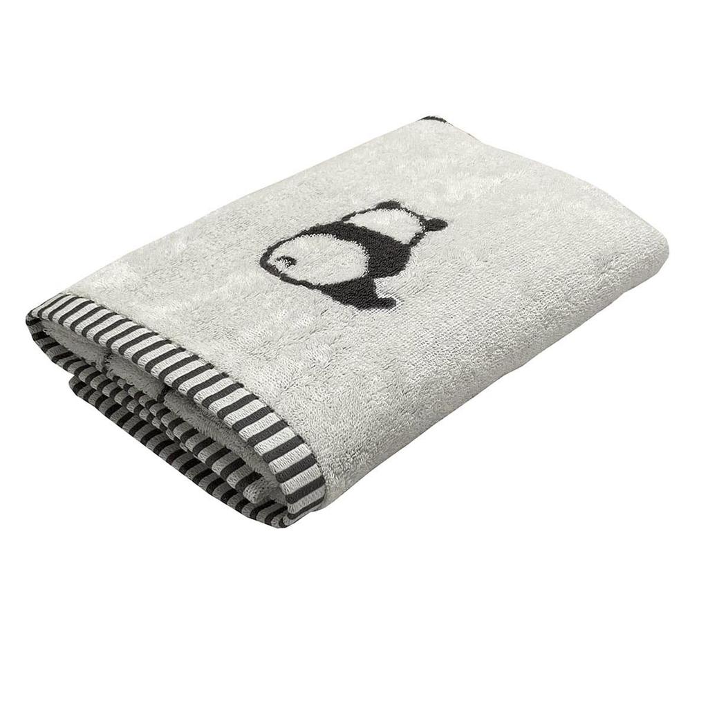 Imabari Towel Bath 1 Panda Cute Animal Made In Perfect for or Naptime Towel, Print, Ivory, Print, 60x120cm, Absorbent, Fluffy, Japan, Kindergarten,