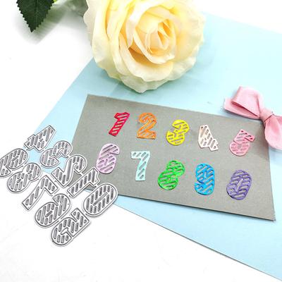 Arabic Numerals 1-10 Design Style Metal Cutting Dies DIY Scrapbooking Embossing Stencil Paper Craft Album Template