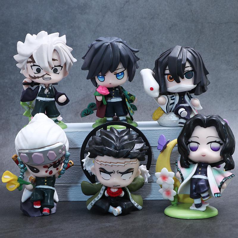 Q-Version Demon Slayer Geburtsblumen Figuren: Tanjiro & Nezuko Anime-Modelle