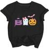 Toddler Baby Boy Girl Halloween Shirt Spooky Ghost Boo Graphic Tshirt Little Kids Fall Short Sleeve Tee Tops