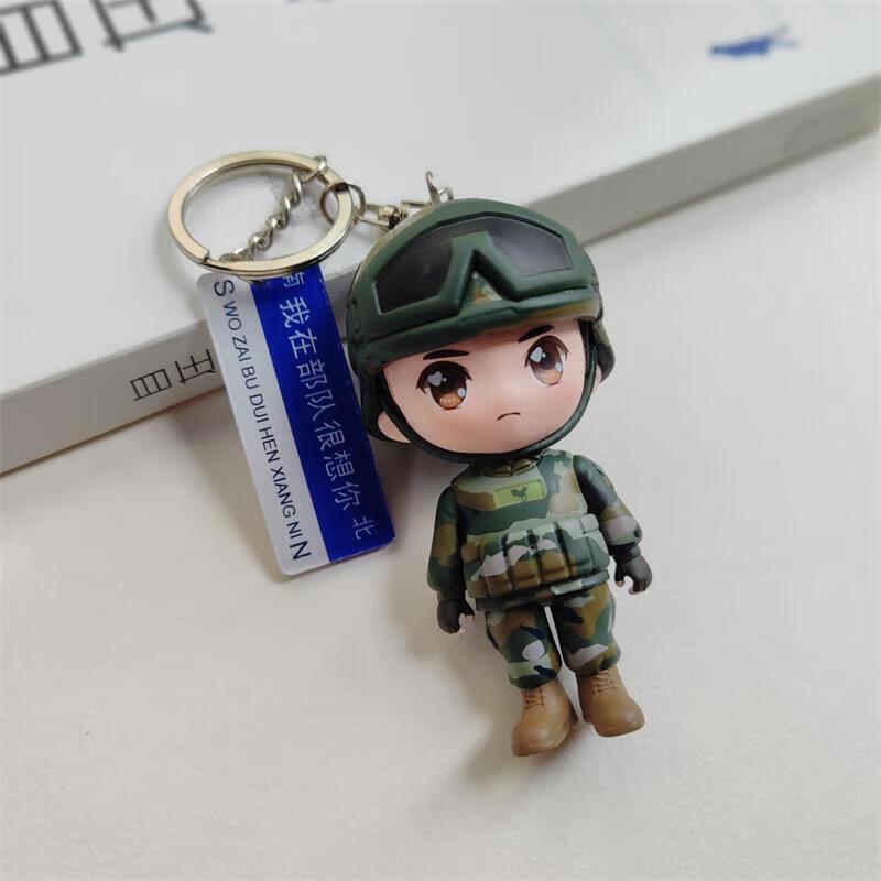 Egger Soldier Cartoon 3D Keychain