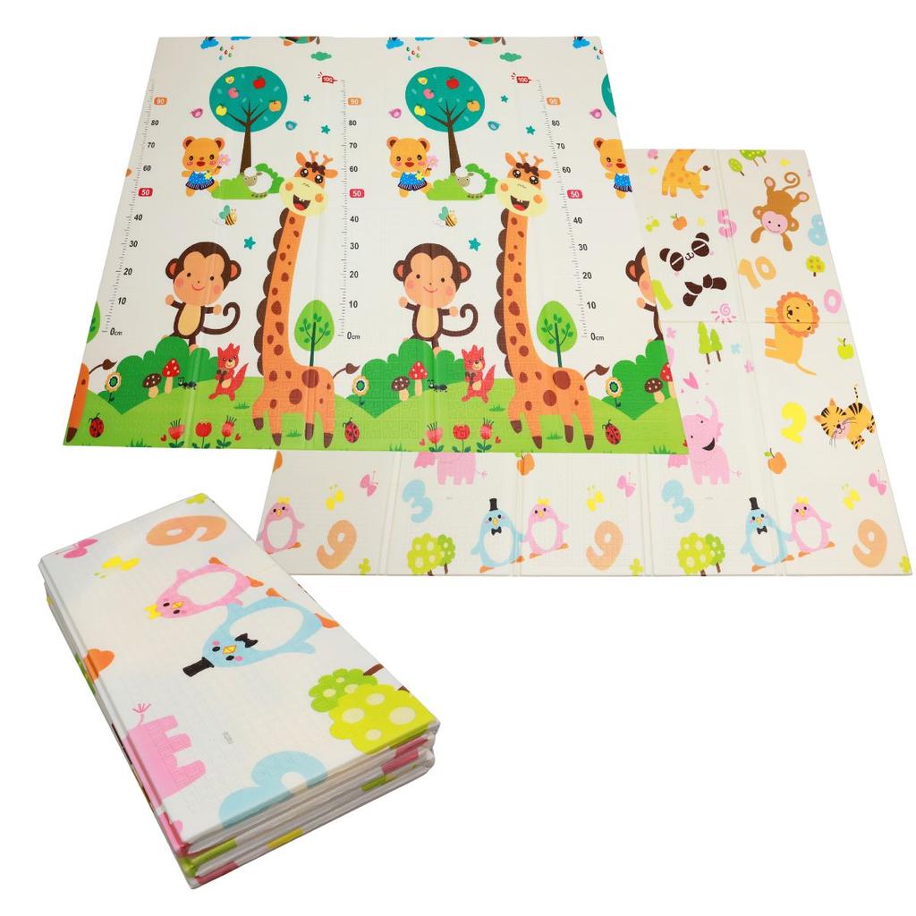 folding mat 200x180x1cm - monkeys/ giraffe