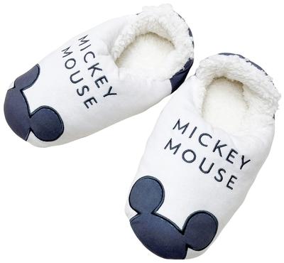 MORIPiLO Disney Slippers Mouse Fluffy Size Plush Disney Morishita Makura (Mickey Knyac) 23.0-25.0cm, Unisex, Toy, Cute, Korean-Style Beige, Character,