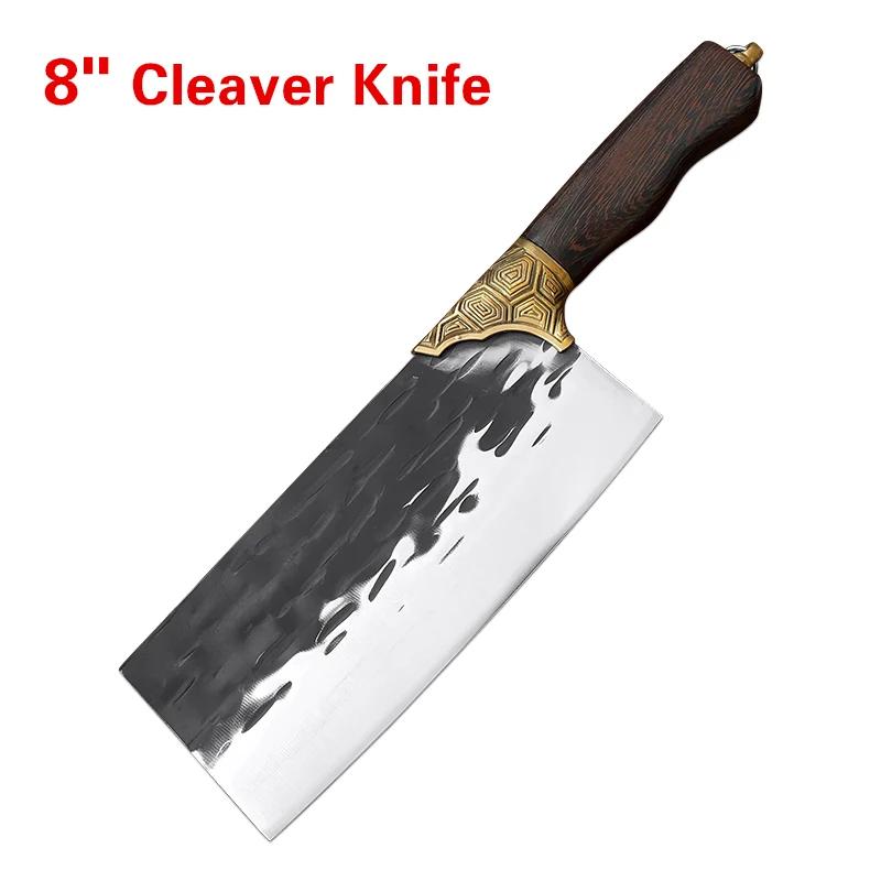 Heavy Duty Chinese Knife Hand Forged Steel Kitchen Knives Chopping Vegetable Cleaver Meat Butcher Boning Utility Knife Chef Tool