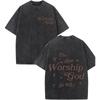 T-Shirt Retro Streetwear con Stampa "Dio Ha un Piano per Te" Top Oversize per Uomo Donna