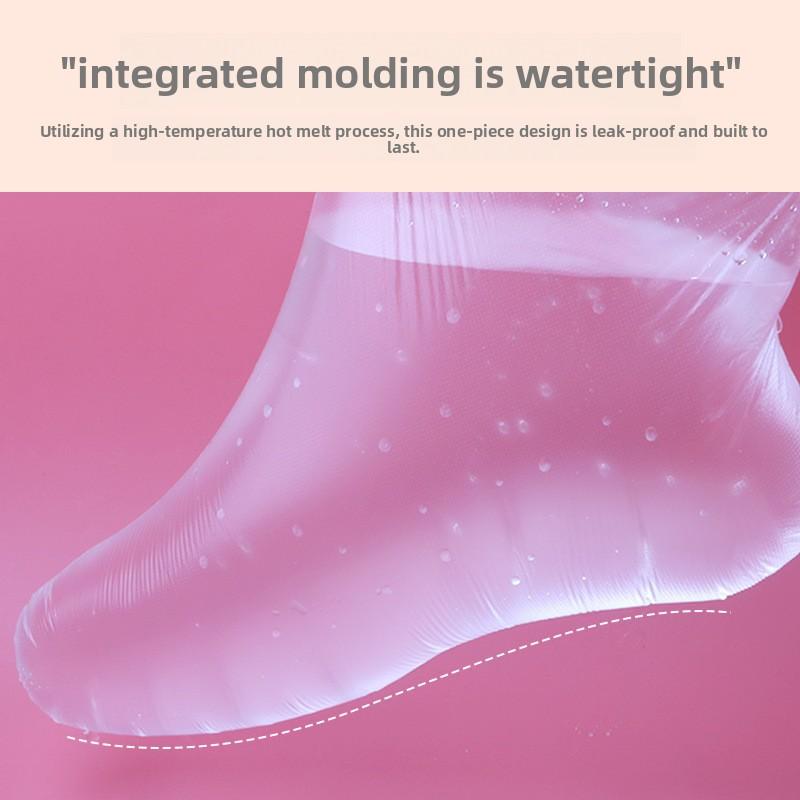 100 Paar Einweg-Haushalts-Feuchtigkeitspflege-Fußüberzüge mit verlängerter Länge gegen Risse