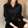 Solid Color Elegant Casual Long Sleeved Shirts Fashion New Slim Comfortable Turn-down Collar Top Women's Clothing 2023