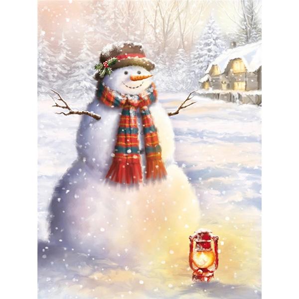 5D Diamond Painting Snowman Cartoon Diamond Embroidery Winter Landscape Art Rhinestone Mosaic Cross Stitch Christmas Decor