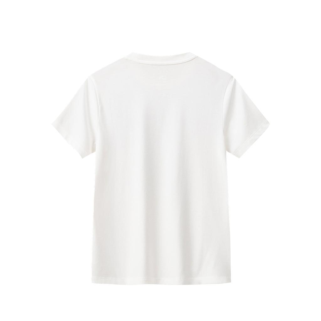 Anta Outdoor Camping Series Short Sleeve Knitted Top Summer T-Shirt Women Tops Jobs-Tears-White 162626104-1